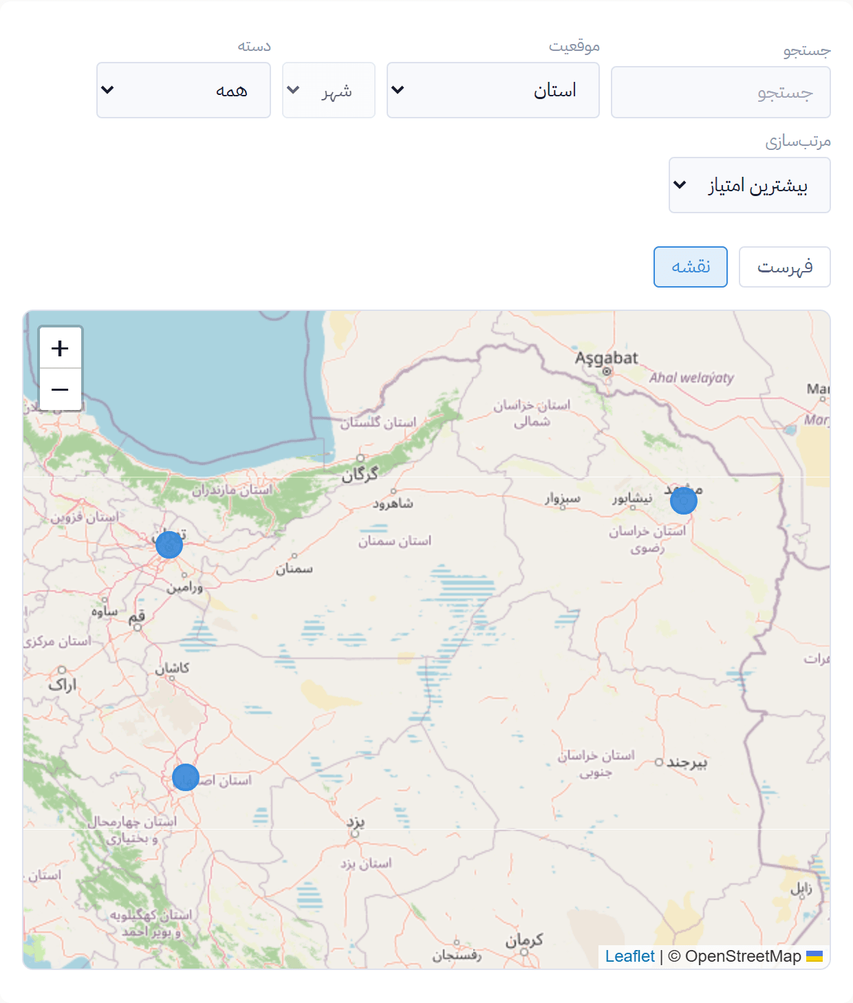 نمای نقشهی بازارگاه